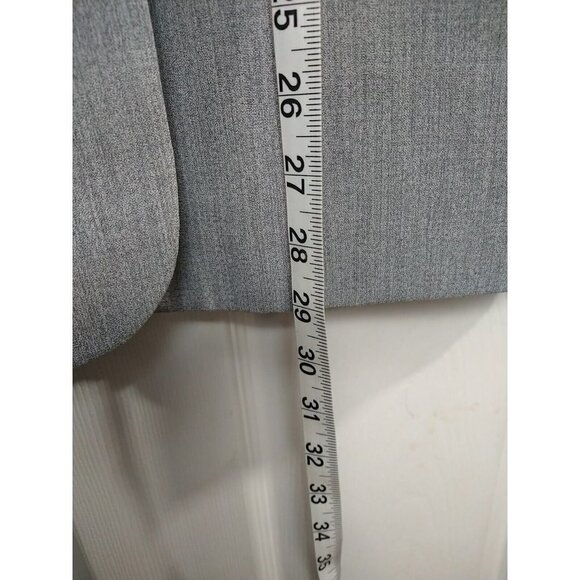 Laura Scott Grey Collared Lined Three Button Close Career Jacket Size 8 - Picture 16 of 16